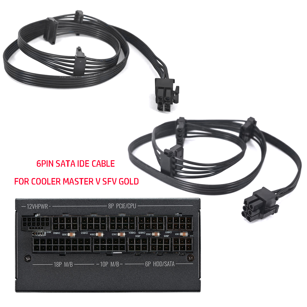 6PIN PCIE TO 3*SATA Molex IDE  - огляд і ціна Sfx Modular Power Supply 850W Gold